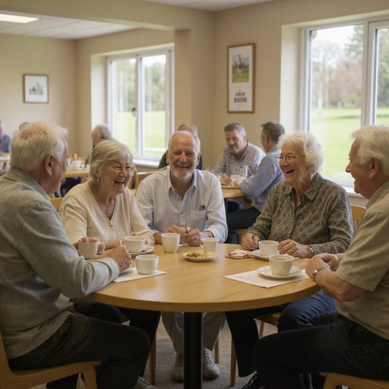 people chatting and drink tea coffee